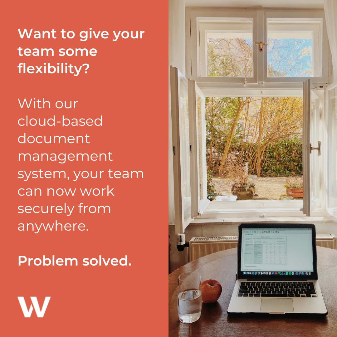 Woodbank_Office's tweet image. With our cloud-based #DocumentManagementSystem, your team can store and access documents securely from any approved device. Contact us today to find out more: enquiries@woodbankoffice.co.uk | 0161 474 0085
#remoteworking #wfh