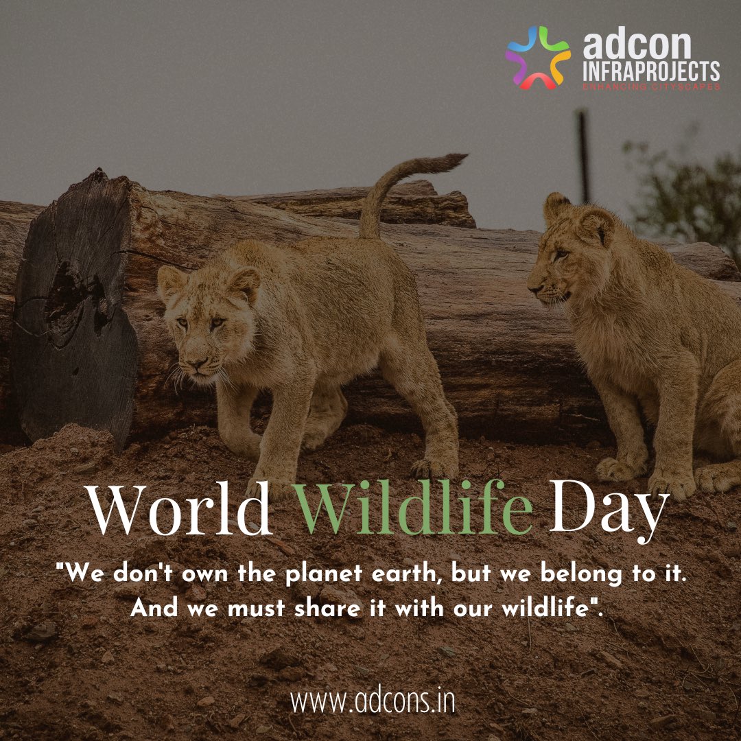 Adcon_infra's tweet photo. We all can contribute to saving wildlife by doing our bit of duty. #worldwildlifeday

#adconmeridian #adconfamily #teamadcon #redevelopment #brandadcon #enhancingcitiscapes #realestatestyle #luxurylisting #realestateforsale #luxuryrealestate #realestateindia #realestate https://t.co/For1dbVFS7