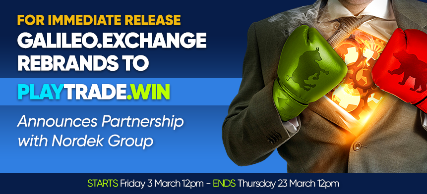 PlayTradeWinHQ's tweet photo. Exciting news!
Galileo Exchange is rebranding to https://t.co/Mm8kDOXh1y, a new & improved platform. We're also merging with Nordek group to offer even better gaming solutions. Stay tuned for more updates!
#PTW #Nordek #PlayToEarn #GetReadyForSuccess https://t.co/QNiIFPdKfh