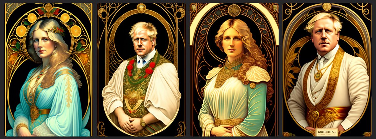 JinaAI_'s tweet photo. Confabulation affects AI art, leading to odd flaws like rendering Boris Johnson as a woman. 

Read more in our latest blog by @ScottMartens8: https://t.co/m3pfkCZ1Ua https://t.co/lL9HwglLig