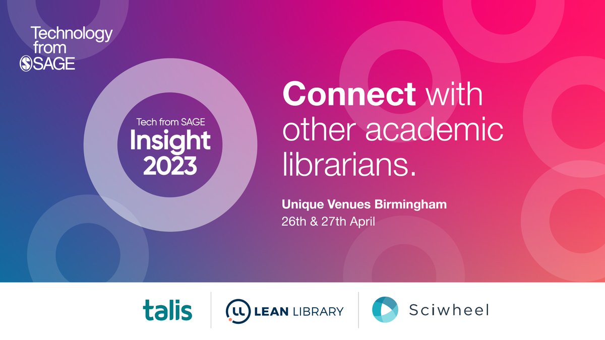 ✅ Student panels e.g. Student Perspectives on the Undergraduate Workflow
✅ Talks on Higher Education topics, including Open Access &amp; Emerging Technologies
✅ Network with other librarians

Our early bird 🐥 tickets end in one week!

Book your ticket: talis.com/technology-fro…