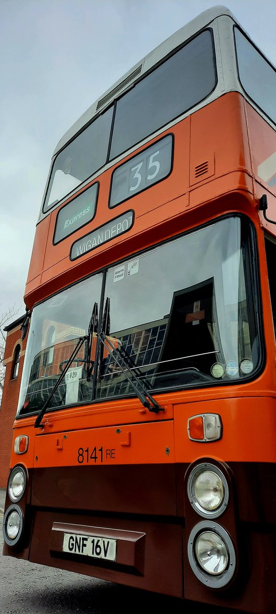 WiganTrust's tweet photo. The #beerbus is all ready and waiting it's first departure from #hallgate to take beer fans to the #robinpark for the #35thWBf2023 for @wiganbeerfest
This is #gmfleetline8141 formerly of Rochdale depot https://t.co/vd3M5GGYeY