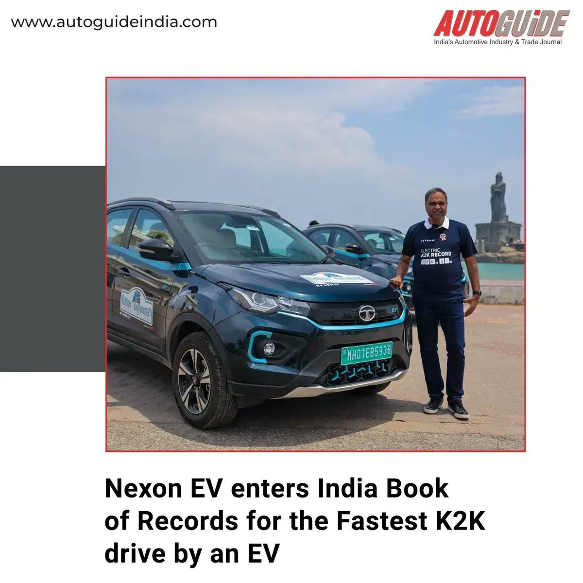 AutoGuideIndia's tweet photo. https://t.co/Ea7aZlmdP6
The Tata Nexon EV has successfully entered the India Book of Records by covering the ‘Fastest’ Kashmir to Kanyakumari drive by an EV.
Full article on the website, link is mentioned on top
#K2K #India #Bookofrecord #EV #evehicle #Nexon #tatanexon. https://t.co/QSkKXvlZW2