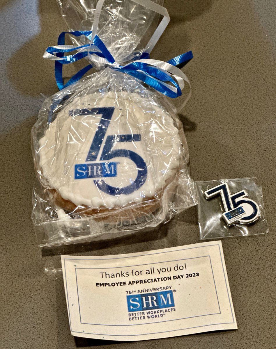 I’m grateful for the opportunity to work for @SHRM.  I’m also thankful for the tasty cookies and the 75th Anniversary lapel pin the company sent to acknowledge Employee Appreciation Day 2023!  Thanks, SHRM!

#EmployeeAppreciationDay #HumanResources #SHRM75 #Gratitude #EddieTurner