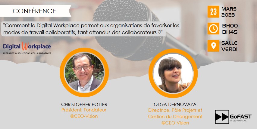 🎙️Retrouvez @chris_p_potter et @ODernovaya accompagnés de @SivagamiCasimir, journaliste @ArchimagRedac, lors d'une #conférence au salon @Documation2023 / @DigitWorkplace

🗓️ Jeudi 23 mars 2023
⌚ 13h00 à 13h45 
📍Salle VERDI

#DigitalWorkplace #GED #opensource #collaboratif