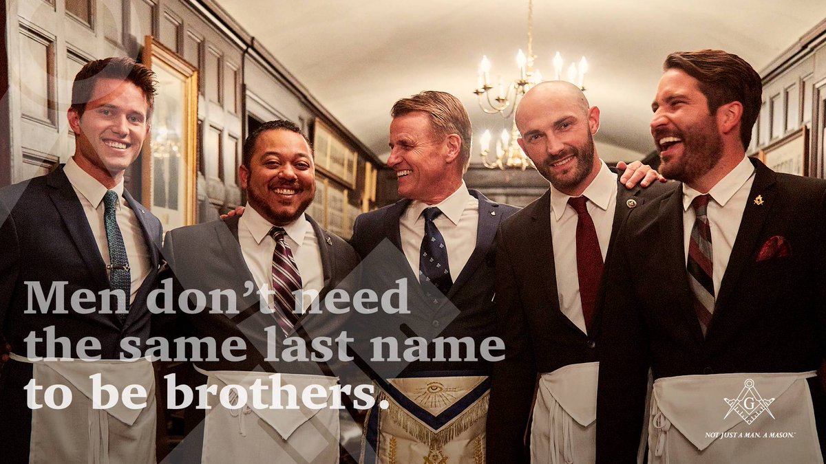 Men don't need the same last name to be Brothers. 

Learn more about Freemasonry at BeAFreemason.org

Find a Missouri Lodge at momason.org
#MOMason #BeAFreemason