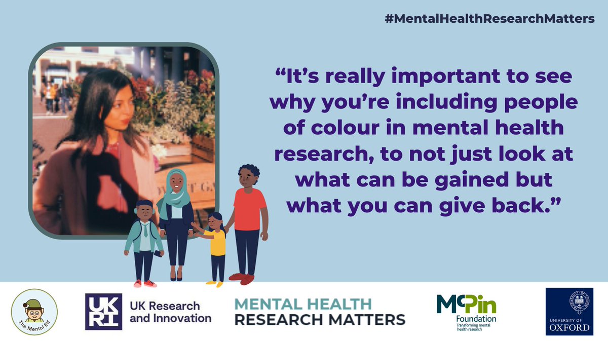 McPinFoundation's tweet photo. To create better mental health outcomes, researchers need to look at how they’re using lived experience in anti-racist mental health research, says @YasminMPH 
 
👇

https://t.co/vRhQZePwgv  #MentalHealthResearchMatters https://t.co/59q5qKUjxK