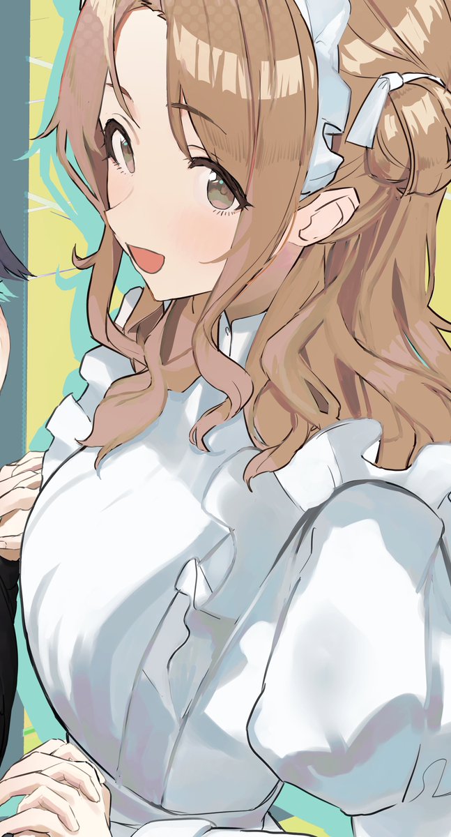ichikawa hinana hair bun brown hair maid headdress multiple girls maid single hair bun single side bun  illustration images