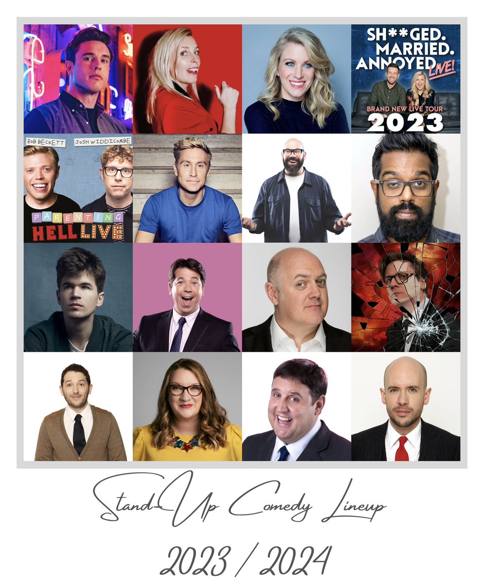 When people ask me what I’m doing at the weekend… probably watching stand-up comedy! Super excited about the next year or so, some huge names on this list! #comedy #livecomedy #livestandup #standupcomedy