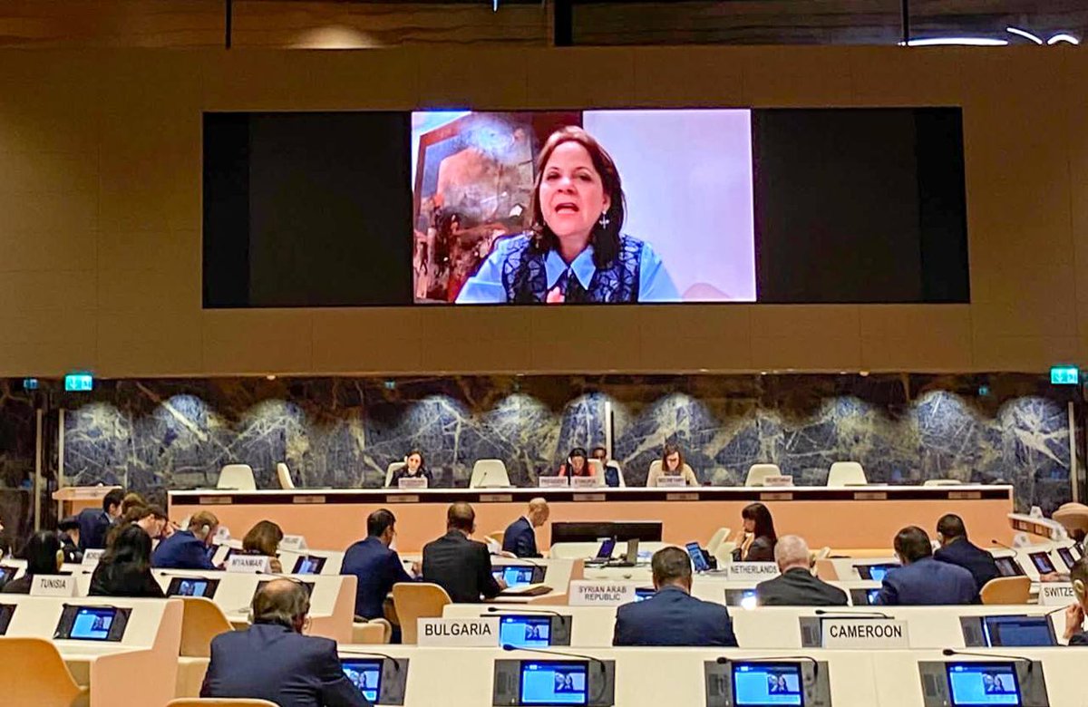 Participamos de manera virtual en el segmento de alto nivel de la Conferencia de #Desarme. México 🇲🇽 lamenta la inacción en la que ha caído la CD al no cumplir con su mandato de negociación. Reiteramos que avances significativos en el desarme nuclear son imperativos y urgentes🕊️