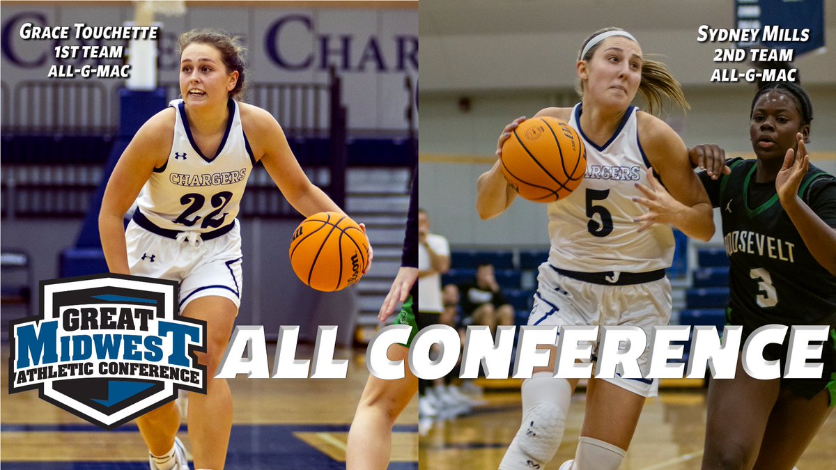Hillsdale College Chargers (@hcchargers) on Twitter photo Congrats to <a href="/ChargersWBB/">Hillsdale Women's Basketball</a>'s Grace Touchette and Sydney Mills on making the <a href="/GreatMidwestAC/">Great Midwest</a> All-Conference teams for the 2022-23 season! Both of these players are repeating as All-G-MAC honorees! #ChargeOn
Release: hillsdalechargers.com/sports/wbkb/20… Congrats to <a href="/ChargersWBB/">Hillsdale Women's Basketball</a>'s Grace Touchette and Sydney Mills on making the <a href="/GreatMidwestAC/">Great Midwest</a> All-Conference teams for the 2022-23 season! Both of these players are repeating as All-G-MAC honorees! #ChargeOn
Release: hillsdalechargers.com/sports/wbkb/20…