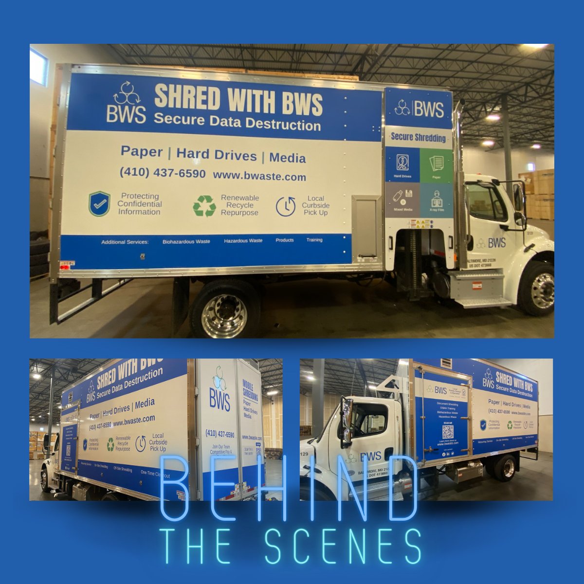 BWSincorp's tweet image. Here&apos;s a behind the scenes look at our newest, state-of-the-art #mobileshredtruck getting the graphics installed! 👀 It will be out in the #DMV with our other fleet of mobile shred trucks in no time! 🚛 🚛 🚛 
#documentdestruction #documentshredding #fleet #fridayfunday #workfun