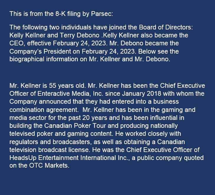 $HDUP - we will have more announcements from the company on or before 3-15-23.  This one is going to Nasdaq - from the 8K filed by Parsec the SPAC vehicle for HDUP to move to Nasdaq.