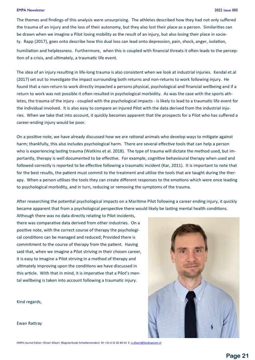 Port of Aberdeen (@portofaberdeen) on Twitter photo Our Deputy Harbour Master Ewan Rattray features in the latest <a href="/empapilots/">EmpaPilots</a> newsletter, discussing the psychological impact on a pilot.
Read here: empa-pilots.eu/files/uploads/…
#EMPA #shipping #maritimepilots #laddersafety #maritimesafety #maritimeindustry #ports #portofaberdeen Our Deputy Harbour Master Ewan Rattray features in the latest <a href="/empapilots/">EmpaPilots</a> newsletter, discussing the psychological impact on a pilot.
Read here: empa-pilots.eu/files/uploads/…
#EMPA #shipping #maritimepilots #laddersafety #maritimesafety #maritimeindustry #ports #portofaberdeen