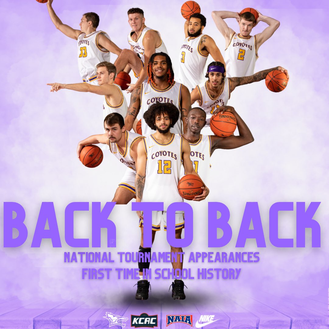 With last night selection to the NAIA National Tournament. The Coyotes will be going dancing back to back years for the first time in program history!