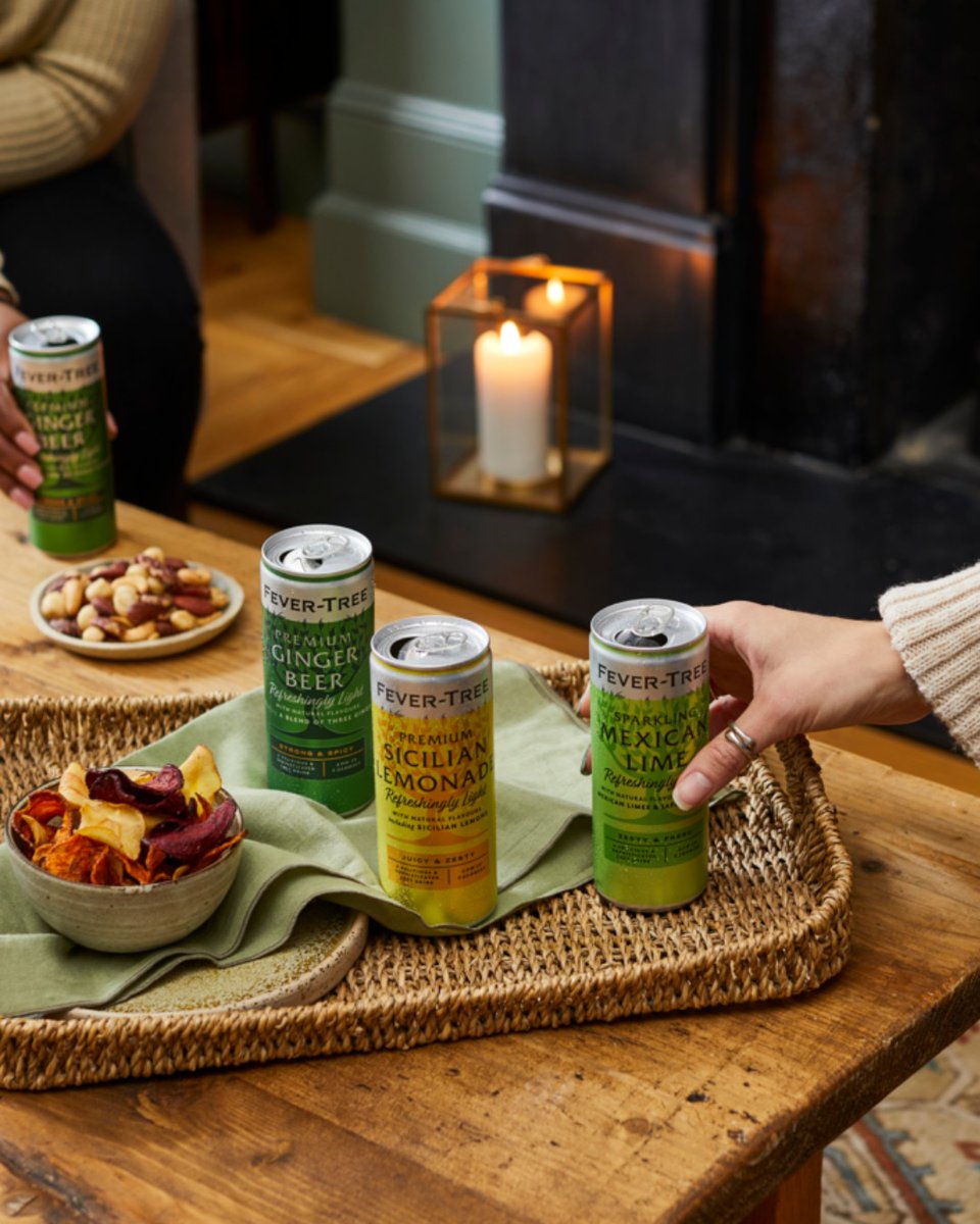 We're sipping sophisticated soft drinks for #fevertreefriday. Have you spotted our new can packs in store? For something strong &amp; firey, try our Ginger Beer; our Mexican Lime is zesty and fresh, or try our juicy Sicilian Lemonade. Simply sip straight out the can or pour over ice.