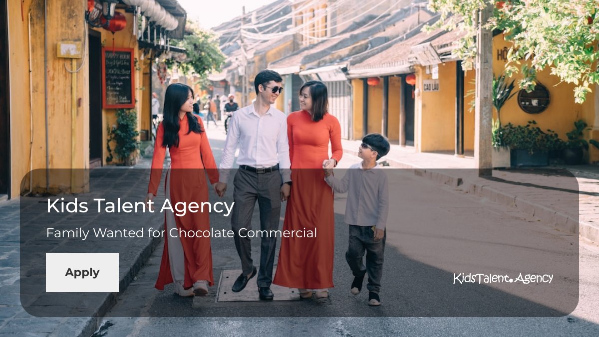 BabyModelAgency's tweet image. Parents:  Families required for Chocolate Commercial URGENT - mailchi.mp/kidstalent.age…