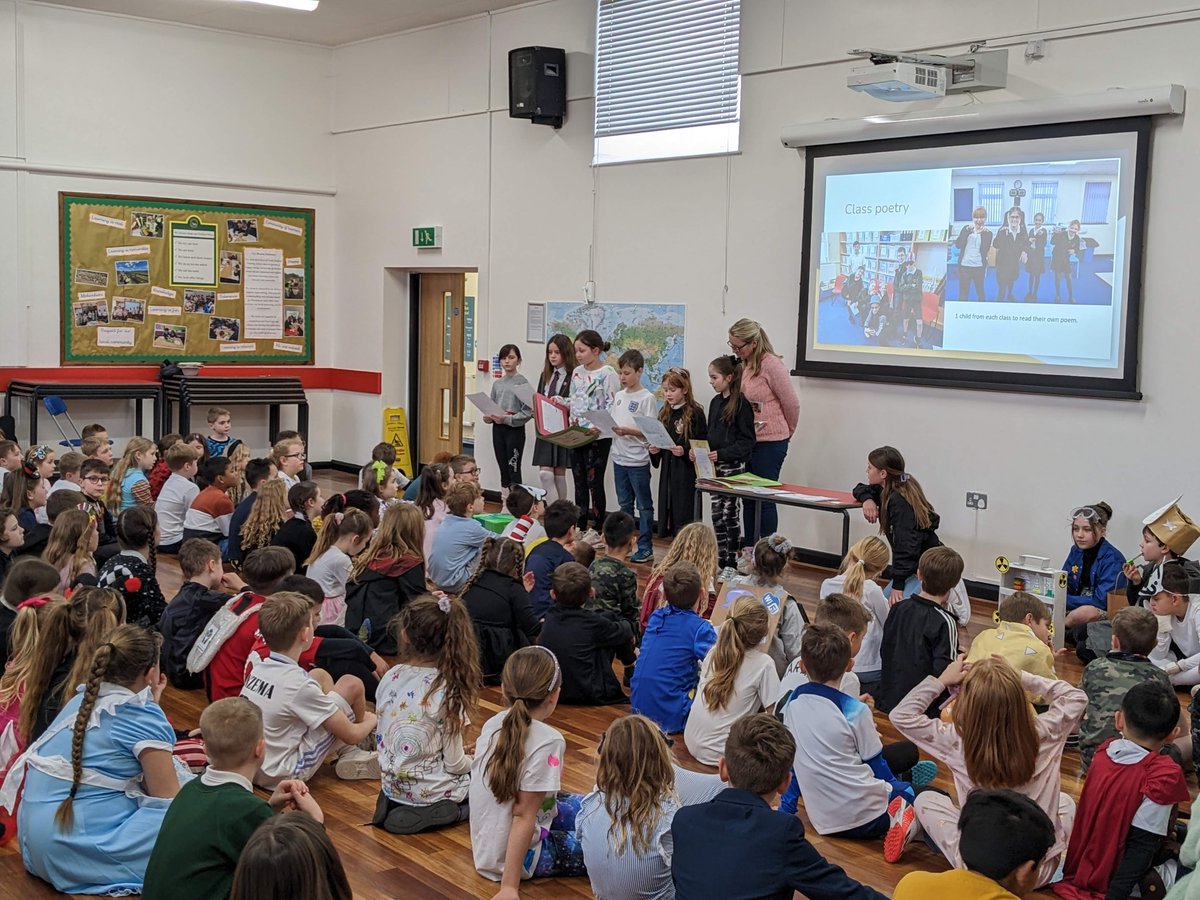 We've had a fantastic book week this week celebrating all things poetry. We've enjoyed reading and writing poems, performing poems and dressing up as words today.