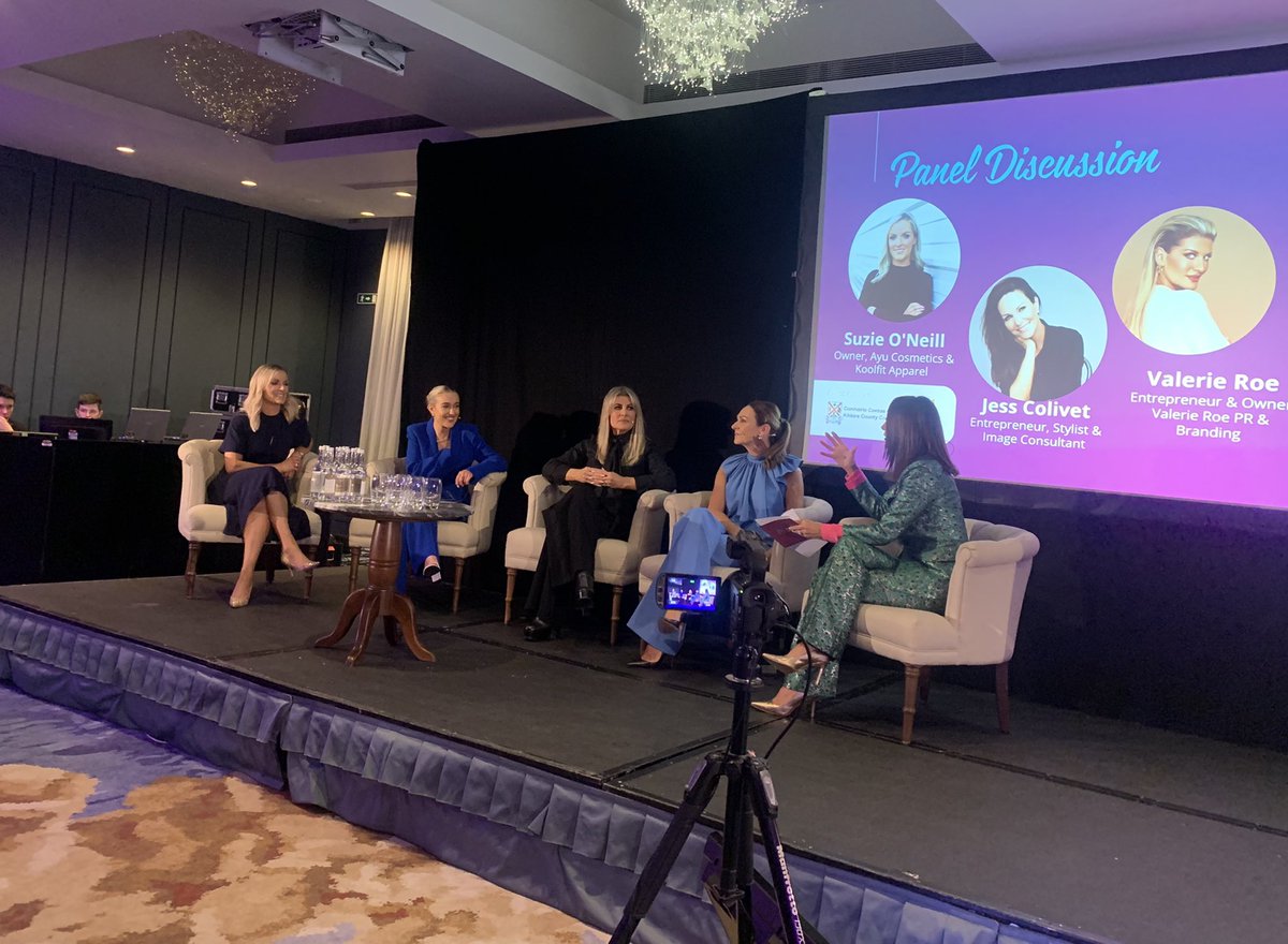 Lively panel discussion hosted by our MC today Mandy Maher <a href="/CatwalkModels_/">Mandy Maher @mandycatwalk</a> Thanks <a href="/SuzieONeill17/">Suzie O Neill</a> #Ayu Jess Colivet <a href="/valerieroePR/">Valerie Roe PR</a> &amp; Áine Kennedy <a href="/thesmoothco_/">TheSmoothCompany</a>  Continued success to you all #NetworkIreland #IWD2023 #backedbyAIB
