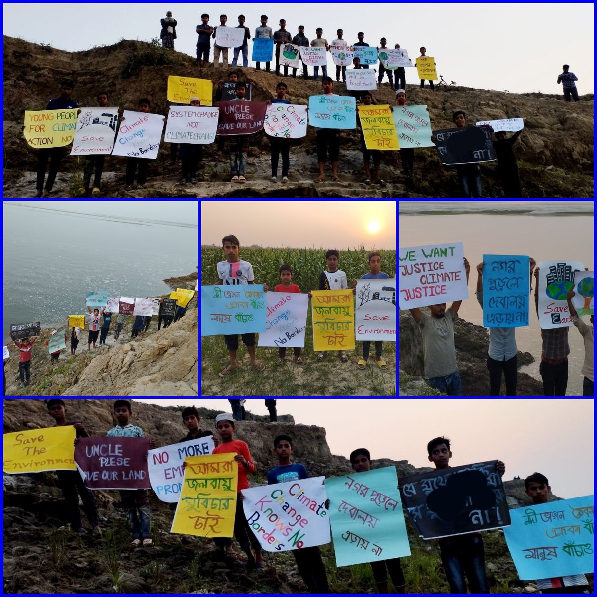 smileforallbd's tweet photo. Global Climate Strike 3 march
#TomorrowIsTooLate  #FridaysForFuture #Bangladesh #GreenNewDealHubKushtia 
#GlobalClimateStrike
#ActionAid_Bangladesh #EndFossilFinance 
#ActivistaBangladesh
#YoungPeopleForClimateActionNow
#smileforall @GretaThunberg https://t.co/LMJbKn6Pub