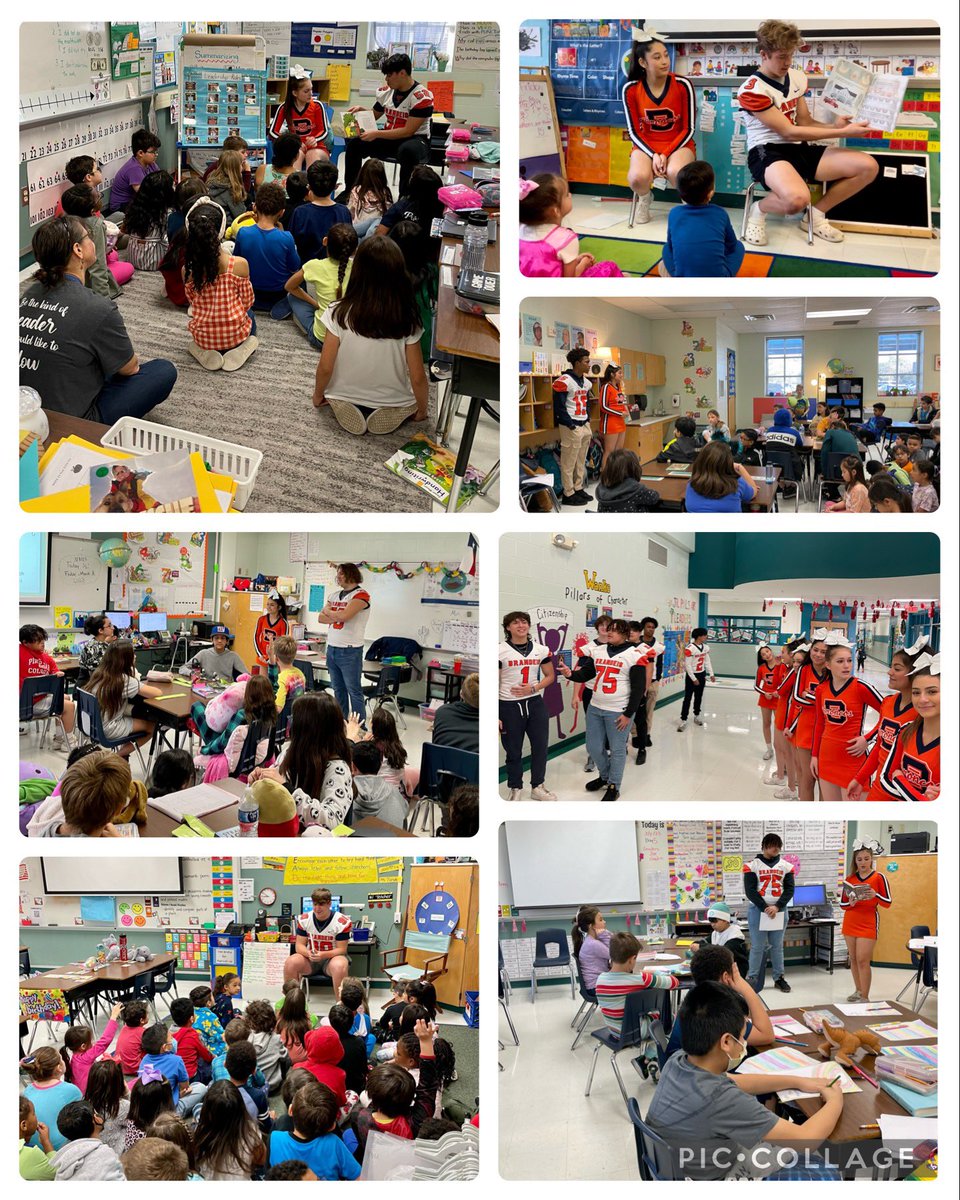 Celebrating Read Across America! Brandeis cheerleaders, and football players came out to read to our Wanke leaders. Thanks Brandeis Leaders!!
