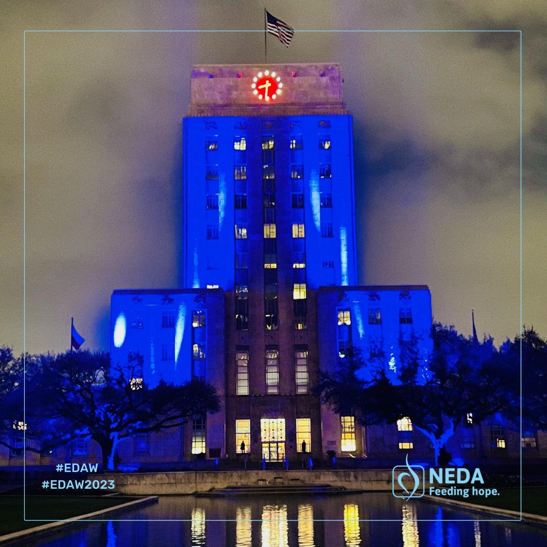 NEDAstaff's tweet image. We love seeing landmarks across the country lit up for Eating Disorders Awareness Week. Tag us in photos of lightings near you @NEDA and with the hashtags #EDAW #EDAW2023 💚