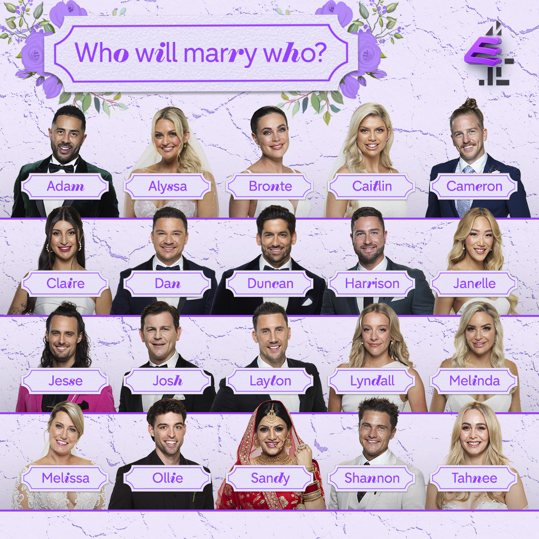 Married At First Sight Australia 2023 Cast Line Up Of Couples For 