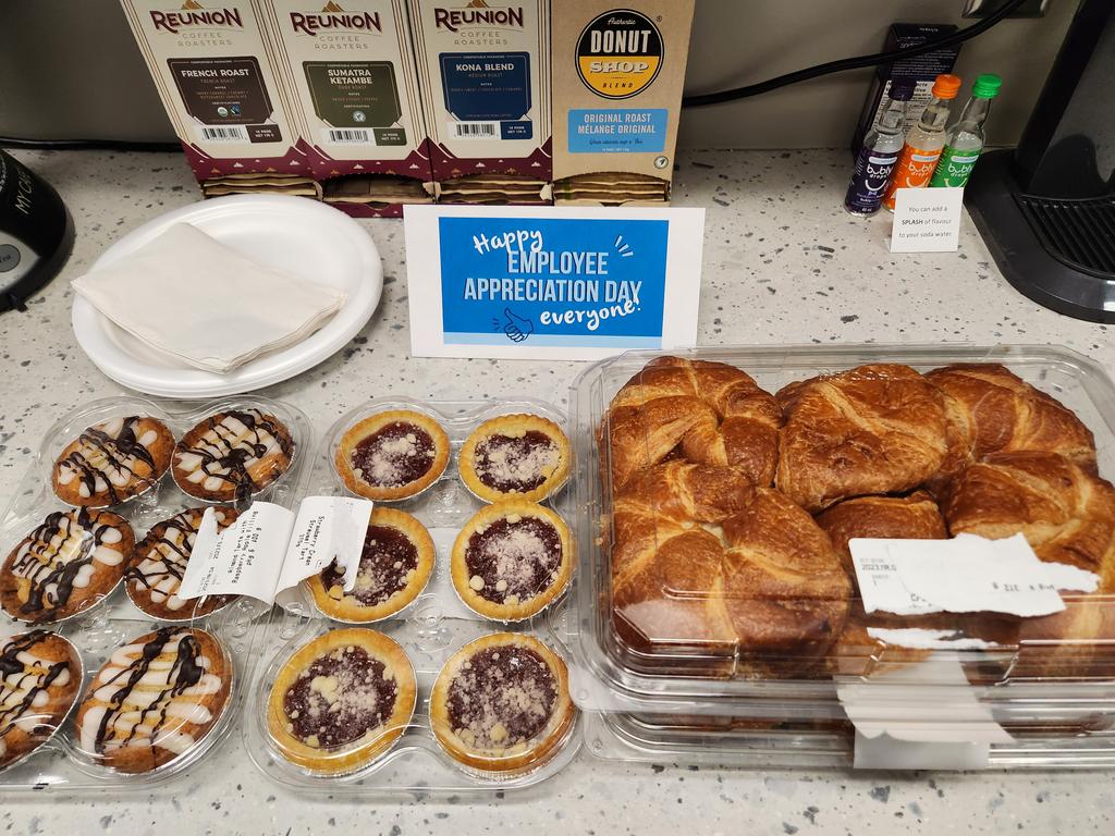 BEBouchard's tweet photo. We have a great social committee @PrairieRA I hope everyone is getting something special for #EmployeeAppreciationDay2023 Miamm... des croissants ! https://t.co/2lTSHfVg0z