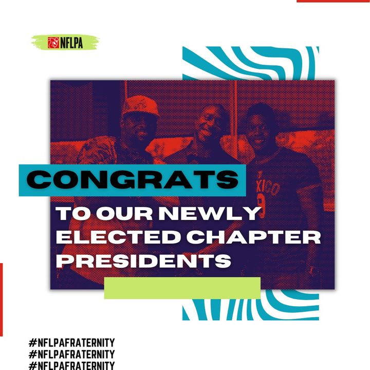 NFLPAFmrPlayers's tweet photo. Congratulations to all of our Chapter Presidents who were elected: @BenCavil65, @Dubb02, and Tim Walton. We have the other leadership positions coming up in March. If you have any questions contact chapters@nflpa.com. https://t.co/hSiH2LKniD