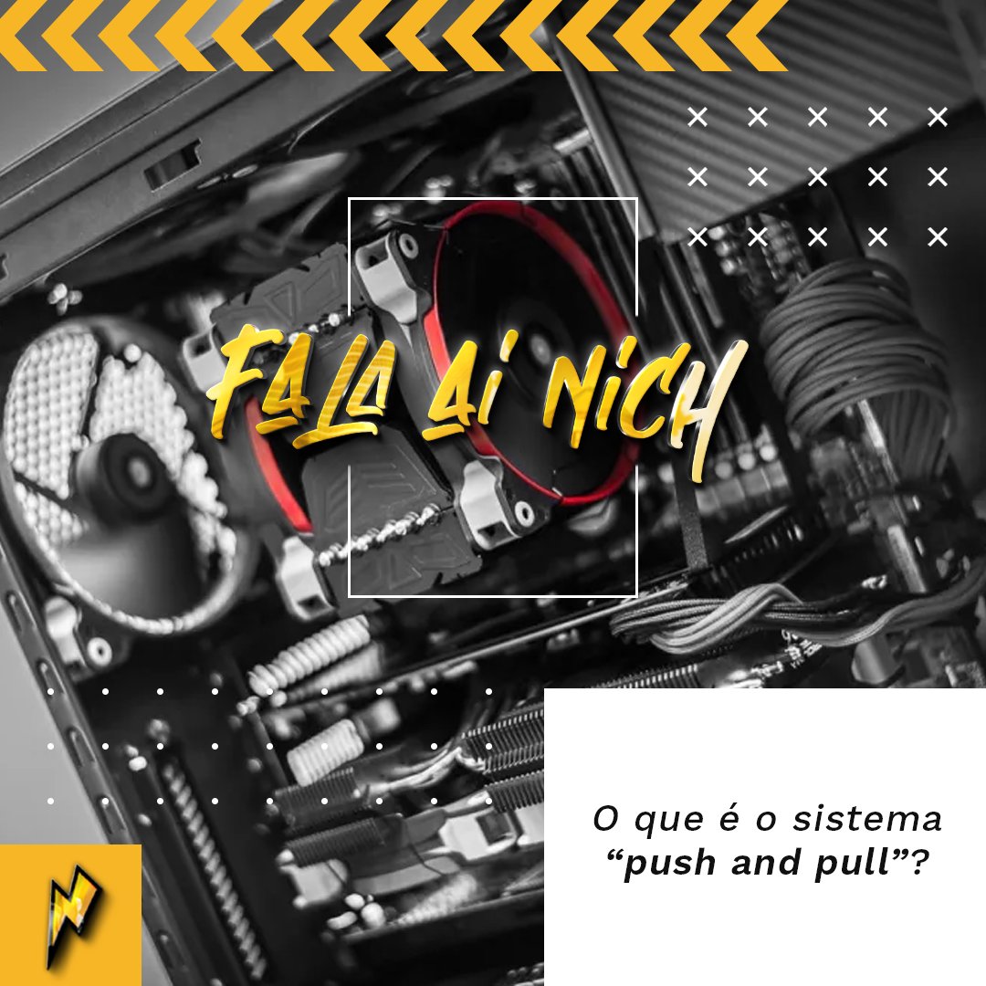 nich_pc's tweet photo. Uma das maneiras de instalar o fan de um water/air cooler é fazer o sistema push and pull, que é composto por 2 fans, um ventilador (empurra) e outro exaustor (puxa).
Em alguns testes realizados em um water cooler de 120mm, houve uma queda de temperatura, entre 1 a 3°C. https://t.co/DFRX5snLJz