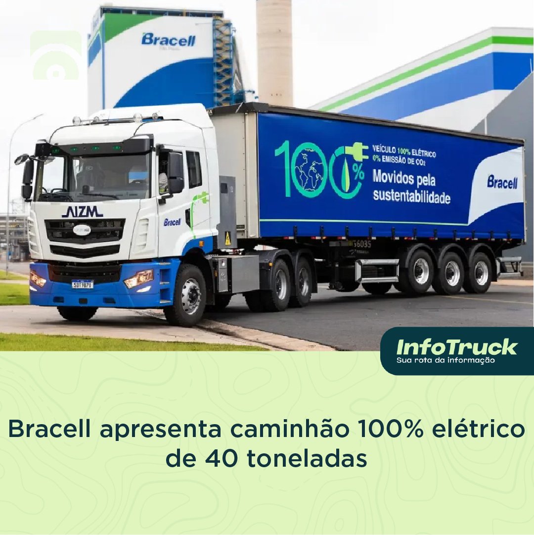 infotruckofc's tweet photo. ELÉTRICO DE 40t
Iniciativa da Bracell tem como objetivo reduzir as emissões de carbono e ajudar a combater as mudanças climáticas
Leia mais: https://t.co/9jdl5XPmtf
#InfoTruck #Bracell #Elétricos #Caminhões #Sustentabilidade https://t.co/RPjWC8ObPX