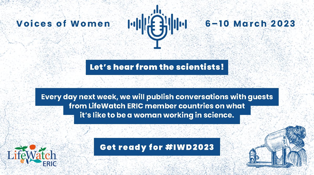 Get ready for #InternationalWomensDay! We can't wait to share our podcast series "Voices of Women" with you... 🗣️ 

Find out more ➡️lifewatch.eu/2023/03/03/voi… #IWD2023