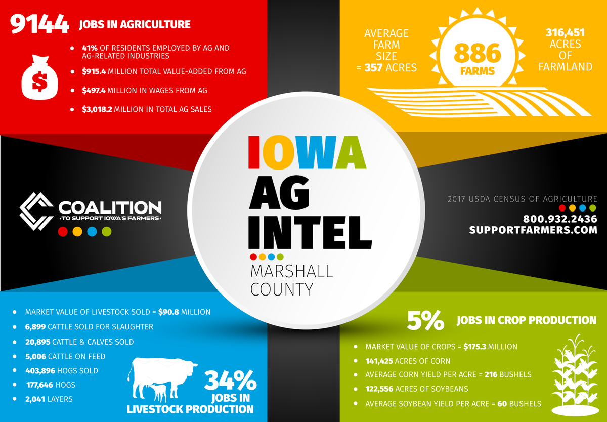 supportfarmers's tweet image. 𝗔𝗴𝗿𝗶𝗰𝘂𝗹𝘁𝘂𝗿𝗲 𝗶𝗻 𝗠𝗮𝗿𝘀𝗵𝗮𝗹𝗹 𝗖𝗼𝘂𝗻𝘁𝘆 

𝘚𝘰𝘶𝘳𝘤𝘦: 2019 𝘐𝘰𝘸𝘢 𝘈𝘨𝘳𝘪𝘤𝘶𝘭𝘵𝘶𝘳𝘢𝘭 𝘌𝘤𝘰𝘯𝘰𝘮𝘪𝘤 𝘊𝘰𝘯𝘵𝘳𝘪𝘣𝘶𝘵𝘪𝘰𝘯 𝘚𝘵𝘶𝘥𝘺

#IowaAgIntel #MarshallCounty #IowaAg 

bit.ly/MarshallCoAg