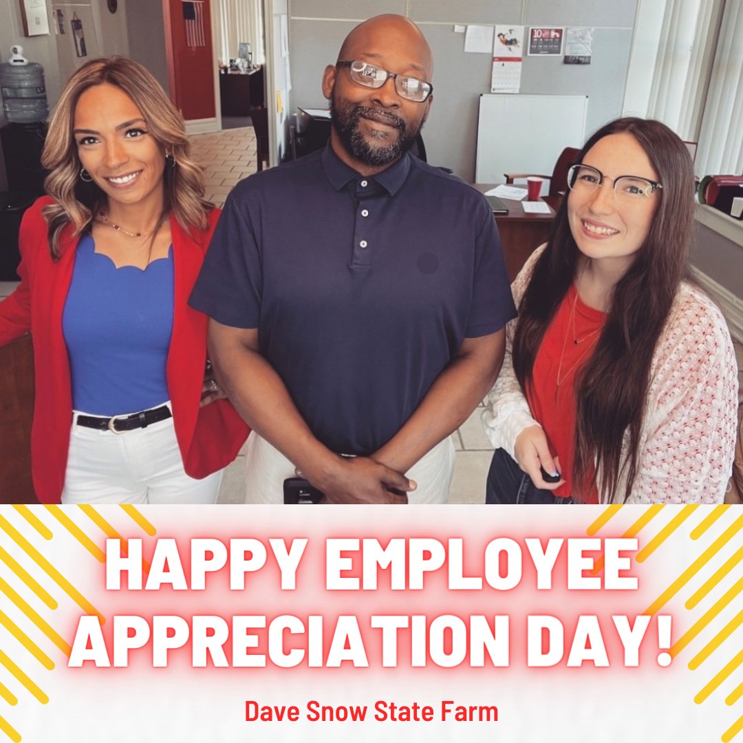 davidsnowSF's tweet image. To Brian, Maritza, and Victoria: Happy #EmployeeAppreciationDay! I cannot thank you enough for your unwavering dedication and support to the #DaveSnowStateFarm team! #OurStateFarm