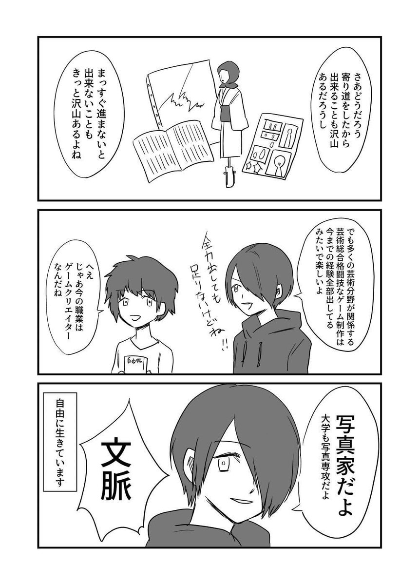 数年前に描いた自己紹介(?)の漫画を発掘… 