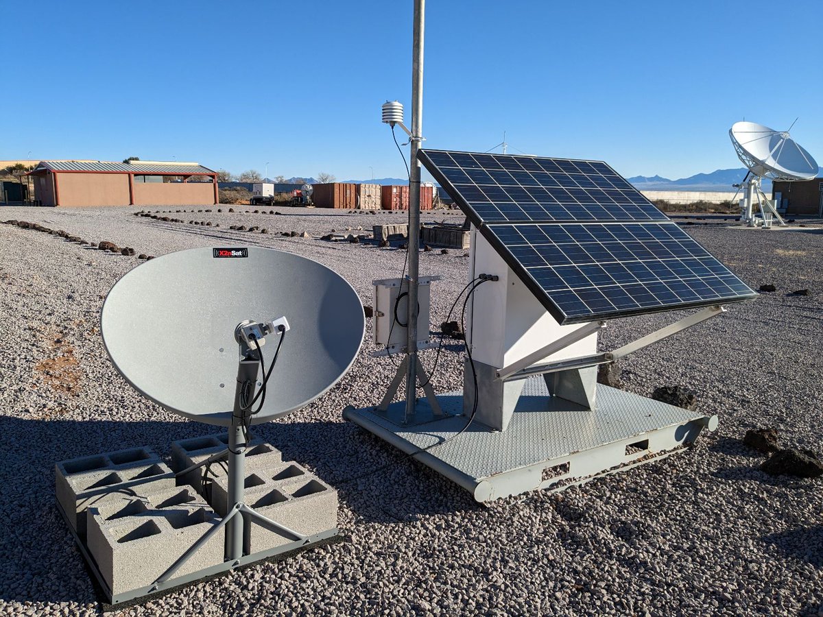 Remote sensors often require off-grid power and communications solutions! This configuration was set up at our Las Cruces teleport to serve as a proof of concept for an ongoing project.