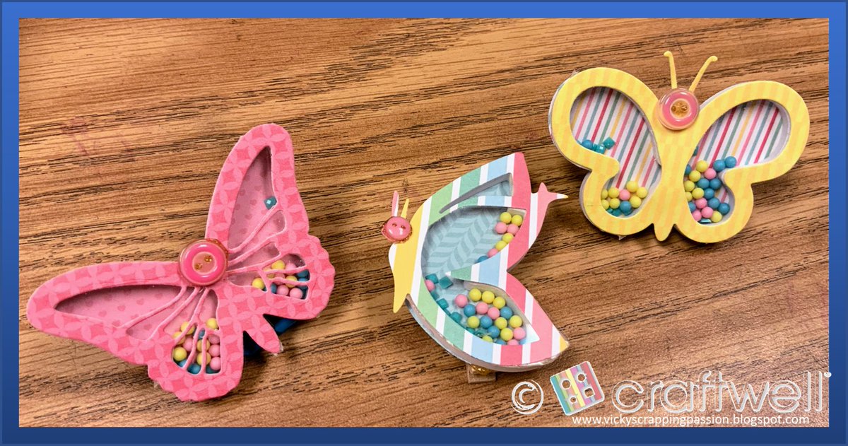 Craftwell's tweet photo. Spring might not be here just yet, but these cute butterflies from Vicky will make you want it to come sooner! Check out https://t.co/UU6rPqgJoU for the details.
#craftwell #blog #vickyscrappingpassion #SNAPmachine #springgarland #queenandco #butterflies #shakers #tgif #march https://t.co/AOwenSWOt8