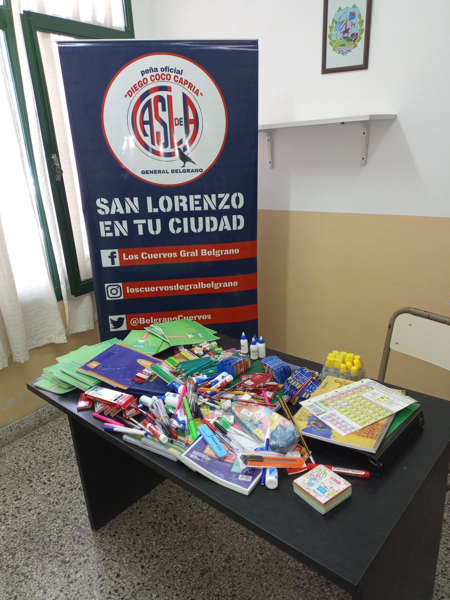 BelgranoCuervos's tweet photo. En el día de hoy se hizo entrega de útiles escolares al C.E.C N 801 Gusta Micec 💙❤️💙
#MasQue90Minutos 
#SLFederal 
#DeBoedoAlMundo https://t.co/oZt0rKLU33