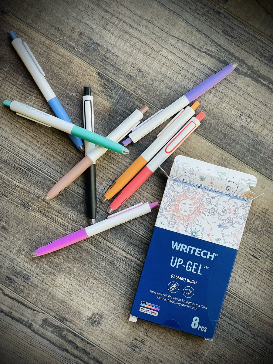 I have fallen in love with the new Up-Gel Pens by Writech! The packet comes in eight different colors. #writech thesimplemoms.com/writech-up-gel/