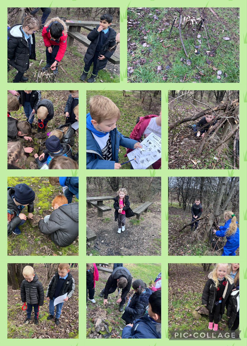 BurghPrimary's tweet photo. Primary 1 and 3 had an amazing day exploring Cunningar Loop ๐ they went on a bug hunt, built shelters for the bugs and made bug masks ๐๐๐ #CunningarLoop #outdoorlearning #outdooradventures @EducationSLC @slcHealthy @clydegateway https://t.co/pc3sKr96nf