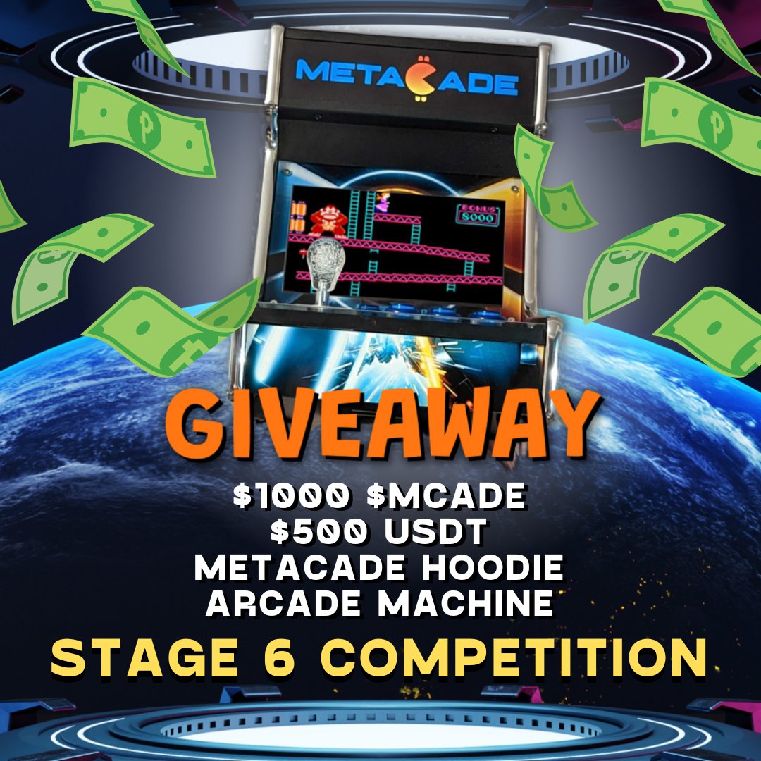 $150k off selling out Stage 5!🚀

We will be offering a Metacade bundle👀

Post a tweet to promote the presale (video or text)

Most RTs when/if we reach the Stage 5 target by 12 PM UK GMT will win the lucky bundle🔥

Let's see what you got Metacaders can do! LFG 🤑🔥