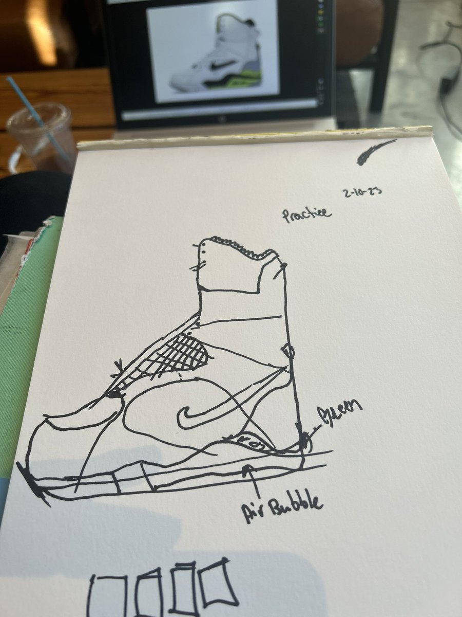 Working on some designs and getting inspired by old Nike silhouettes. #sneakerdesign #sneakerheads