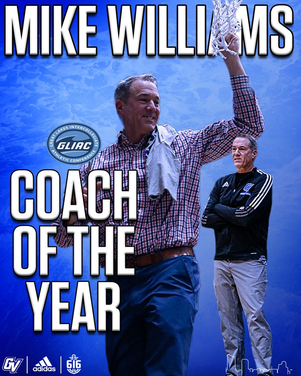 Congratulations to head coach Mike Williams for earning GLIAC Coach of the Year for the third time in his career!

#AnchorUp