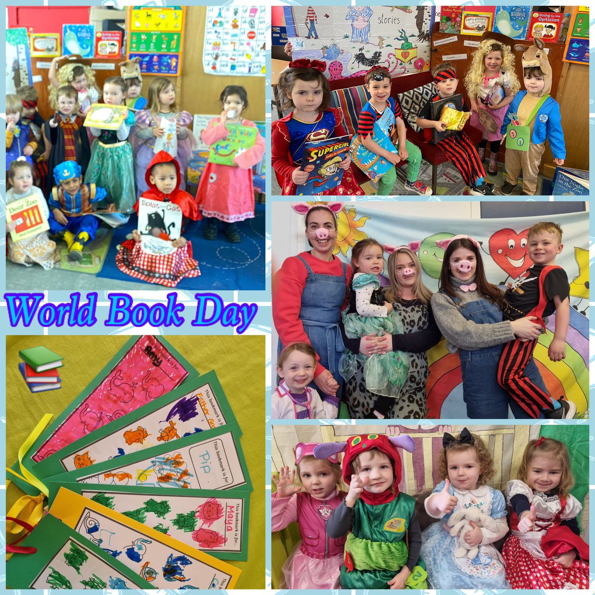 busybeesweb's tweet photo. 📚 Celebrating World Book Day with fantastic dressing up, making book marks and sharing favourite books together to promote a love of reading💖#WorldBookDay2023 https://t.co/neXYEpf0IG