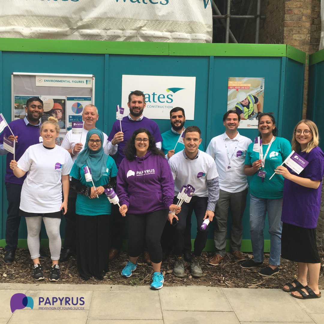 PAPYRUS is excited to be one of the choices for the @WatesGroup vote for their new Charity Partner.

'Two people working in construction in the UK die by suicide every day.' - CIOB. This partnership would help raise vital awareness within the industry. 💜

#FundraisingFriday