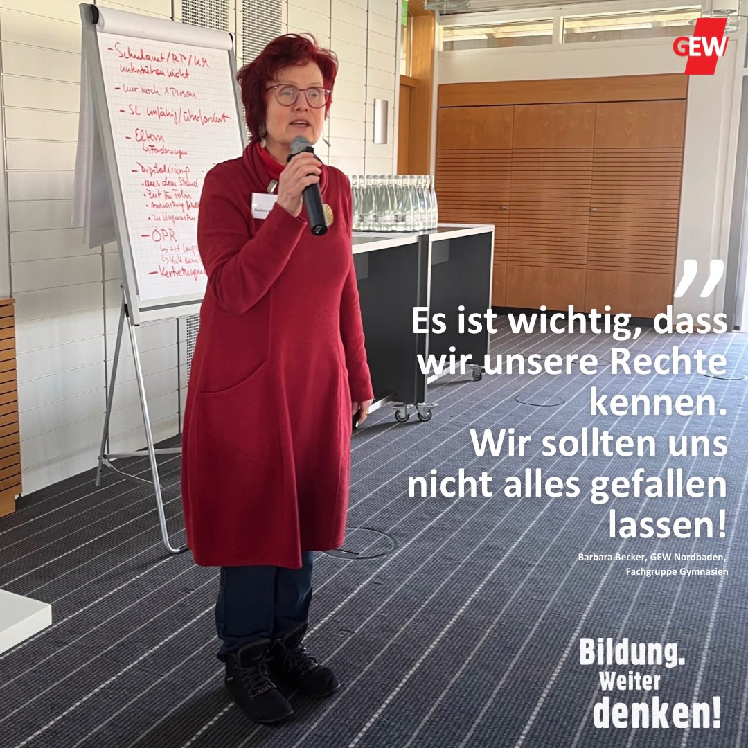 Zentrale Themen war die Lage in den Schulen vor Ort und die zunehmende Arbeitsbelastung. 
<a href="/susanneposselt/">Susanne Posselt • #EduBW</a> und <a href="/B_Becker_753/">B_Becker.BW</a> sammelten im Workshop „Schaffe ich die Arbeit oder schafft sie mich?“ Anliegen, aber auch Ideen zum Umgang mit den Belastungen in den Schulen vor Ort. /2