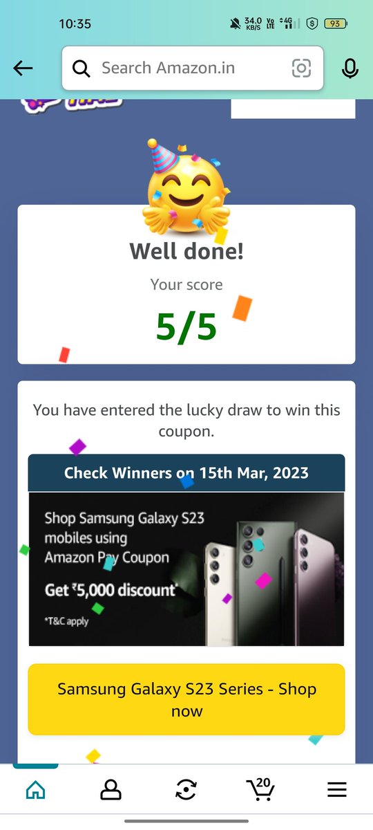 Acha19Veerendra's tweet photo. I participated all quiz/*spins hope to win valuable prices❣️on Amazon please Hive me this time #amazon  #WonOnAmazon
#wononamzon https://t.co/WPH5tjpdyJ