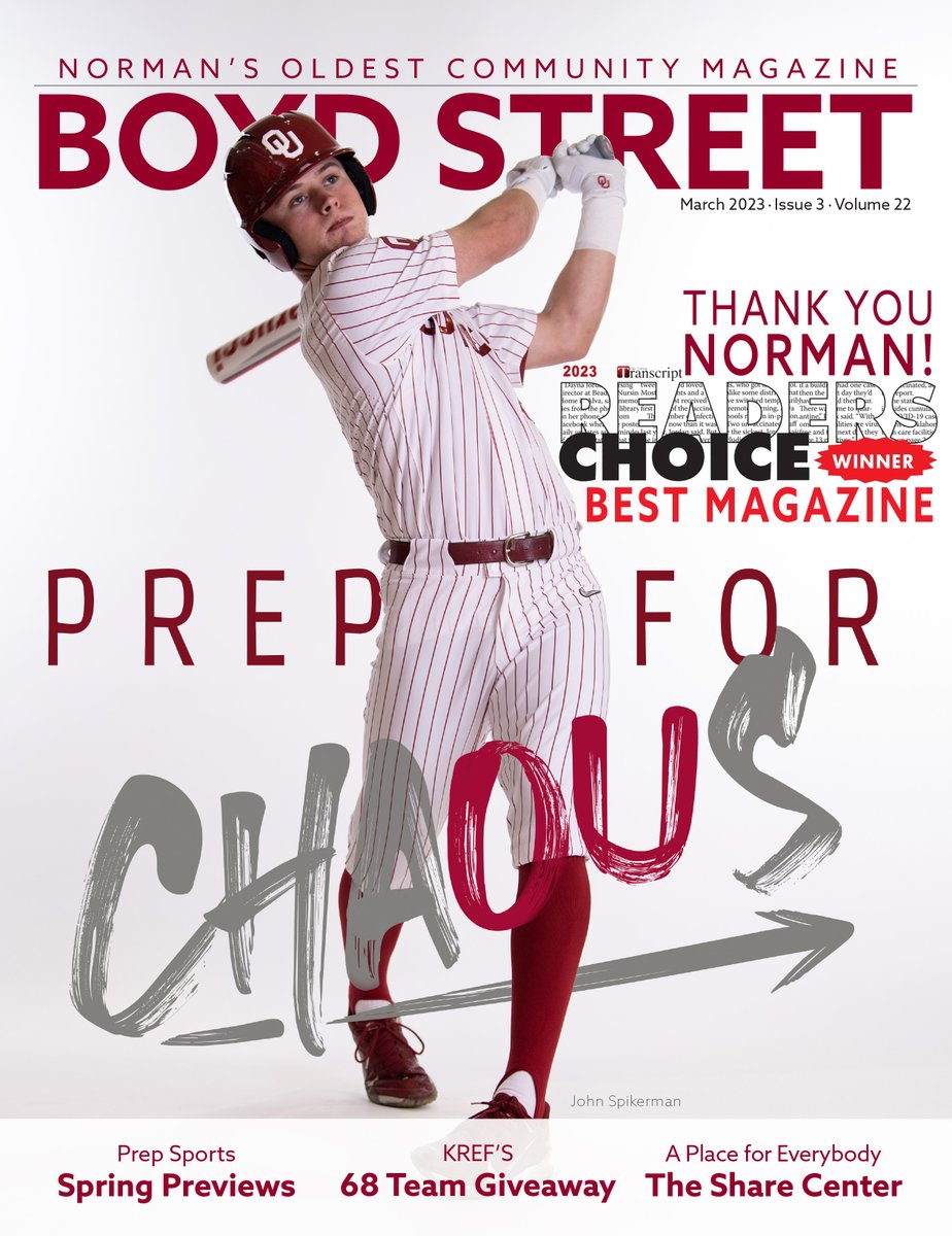 boydstreet's tweet photo. 2023 Norman Readers Choice Award Winner for Best Magazine! https://t.co/ZcjpQjZh0I