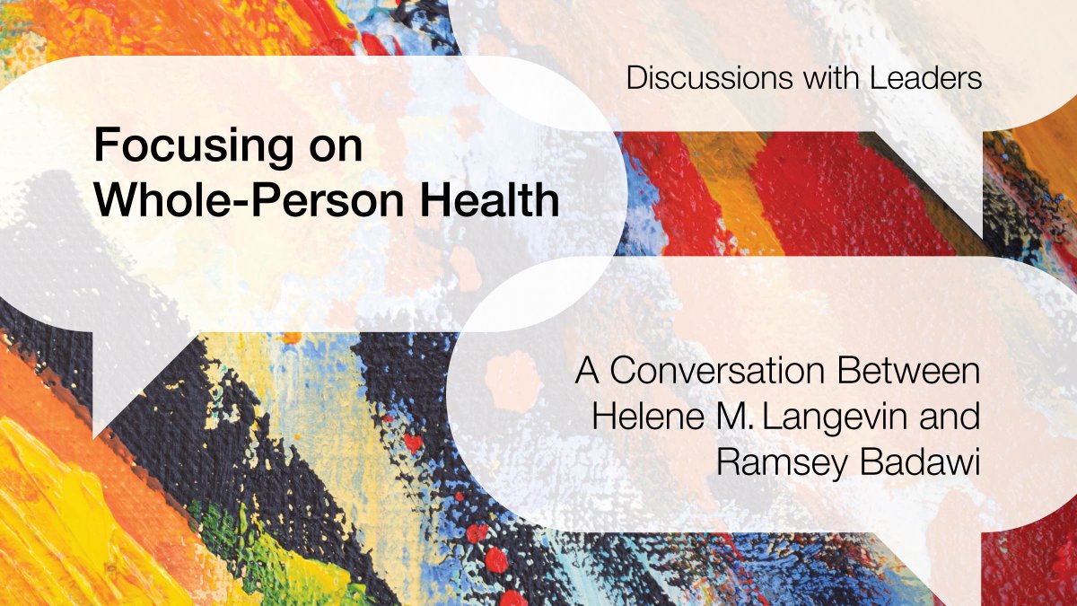 In a wide-ranging interview just published in <a href="/JournalofNucMed/">JNM</a>, Dr. Helene M. Langevin discussed her career-long interest in #WholePersonHealth and her role as <a href="/NCCIH_Director/">Helene M. Langevin, M.D.</a> with Dr. Ramsey Badawi of @UCDavis. bit.ly/3SFT8rF