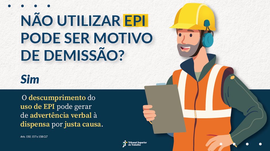 TST_Oficial's tweet photo. Quer saber mais sobre uso de EPIs? O juiz Fernando Rossetto, do Tribunal Regional do Trabalho da 18ª Região (GO), explica o assunto no quadro #QueroPost, da Rádio TST. Ouça: 🎧 https://t.co/Yeb6RbqLTe (4/4) https://t.co/2fLh7fDOtP